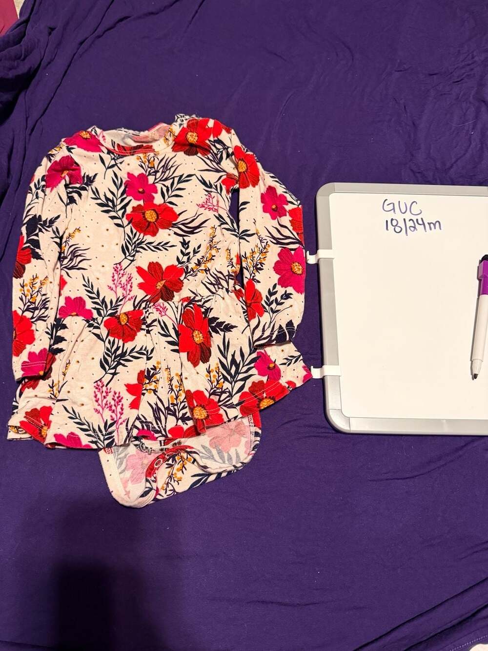 Posh Peanut Flower Floral Peplum Bodysuit 18-24M